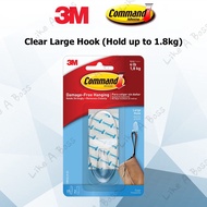 3M Command 3M-17093 Clear Large Hook (Hold up to 1.8kg)