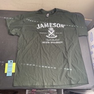 Men's round neck T-shirt Jameson Irish Whiskey T Shirt Green Distressstyle Logo Xl