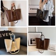 【 Strict Selection 】Tote Bag Beg Tangan Wanita Tote Bag Leather Handbag Besar Shoulder Bag Women Han