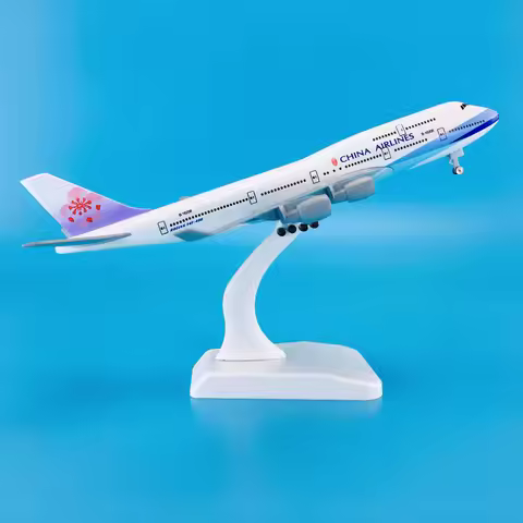 Baza Hot Sale Zinc Ally Material 1:350 20cm With Wheels Airplane Aircrafts Boeing B747-400 China Air