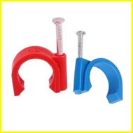 ◰ ✎ ✿ PVC Clamp 100 pcs / orange/blue/ Hose Clamp 1/2"pipe