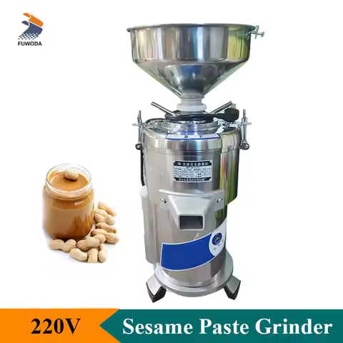 Professional Sesame Paste Grinding Machine 220V Electric Sesame Peanut Butter Maker Nuts Grinder Com