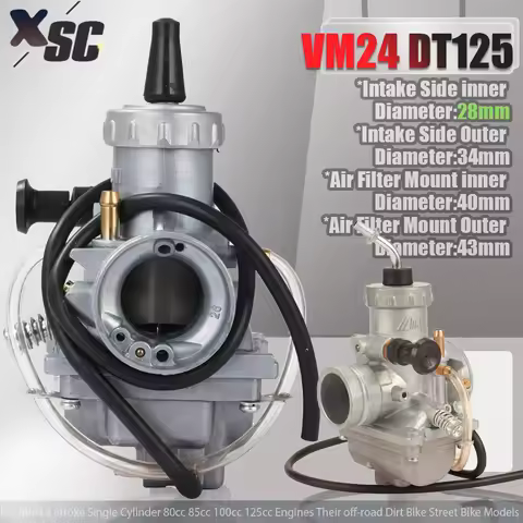 VM24 28mm Motorcycle Carburetor Carb For Yamaha YZ80 YZ85 DT100 DT 125 DT125 RT100 RT180 BW200 TTR12