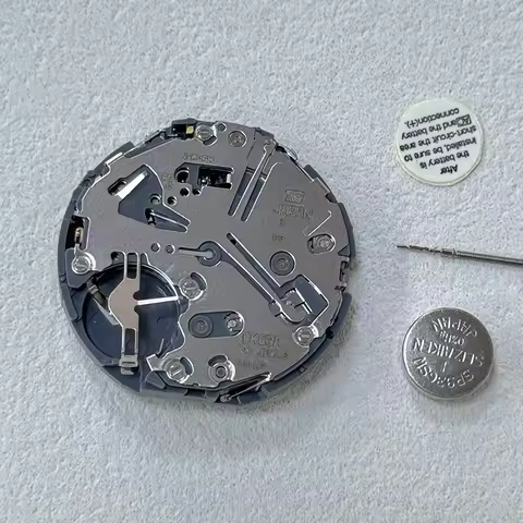 VK63 movemen，tQuartz Movement Chronograph VK63 VK63A, 24 Hour Replacement for Watch, Unique Calendar