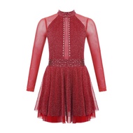 Kids Girls Ballet Lyrical Dance Dress Figure Ice Skating Performance