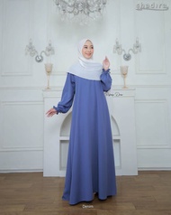 Rafeeqa Dress by Shadira [Ready Stok ] gamis polos syari bahan Wolfis gamis wolfis gamis pengajian
