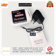 LAYAR A18 HDTV DEVICE MONITOR TWO SPLITTER STB LAPTOP PS3 1080 FULL HD 3D OUBLE 2 OUTPUT SCREEN ORIG