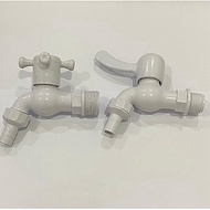 (AP PVC WHITE) WALL THREAD water faucet 1/ 2 3 inch 4 5 inch bathtub faucet garden garage faucet pvc