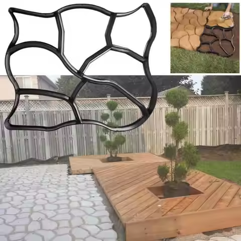 Pave Garden Reusable DIY Stone Road Concrete Cement Brick Paving Pavement Mold Practical Garden Buil
