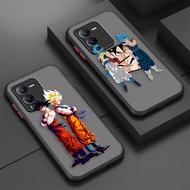 Matte Phone Case Skin Feeling Dragon Ball Cool Charactor For Vivo S1 S5 S6 S9 S9E T1 Z1 Z6 V11I V5 V23E V20SE X21UD X70 X60 PRO PLUS 5G Y91 Y93 Y91C IQOO5 IQOO7 IQOO NEO3  NEO5