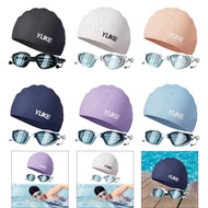 [gkglcd] Swim Goggles & Swim Cap Set Eyewear Comfortable Lightweight Swimming Goggles