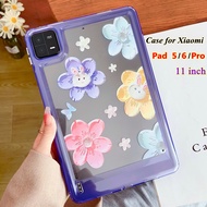 Xiaomi Mi Pad 6 5 Case Fashion Flowers Case For Xiaomi Mi Pad5 MiPad 5 Pro Mi Pad6 MiPad 6 Pro 11 Inch Tablet Transparent Back Cover Case