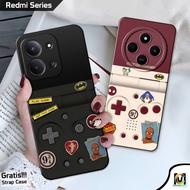 HP Redmi 15C 4G Case Redmi 14C 4G & 5G/ Redmi 13C 4G & 5G/ Redmi 12C 4G/ | Game Motif | SoftCase Red