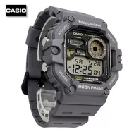 Velashop นาฬิกาข้อมือผู้ชายคาสิโอ ดิจิตอล Casio Standard Digital สายเรซิ่นสีเทา รุ่น WS-1700H-8AVDF