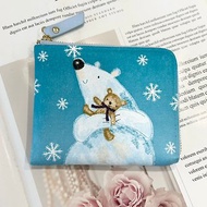 【L型短夾】北極熊 L型拉鍊短夾 輕薄 零錢包 皮包 錢包 卡包
