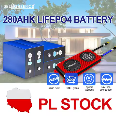 Grade A Battery EVE 280AH 12V 24V Battery Lifepo4 Rechargable Batteries Smart BMS 250A Prismatic Cel
