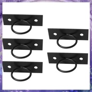 [P K A M] 5Pack Black Decorative Ring Rope Supports Holders for Rope Fencing Stair Deck Railing Wall