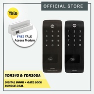 Yale YDR30GA Gate &amp; YDR343 Digital Door Lock Bundle (FREE Yale Access Module)
