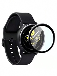 1-2入組適用於三星手錶active 2第二代智能手錶膜40/44mm複合彎曲柔軟膜配件