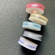 5 meters Happy birthday ribbon organzasatin 1"/ 2.5cm, Happy birthday/ best wishes pastel ribbons