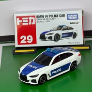 TOMY Dome Car Alloy Car Model TOMICA Red White Box No. 29 BMW I4 Police Car Patrol Car Toy Male