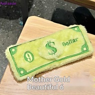 Annasun Cartoon Cute Plush USD Coin Purse Pencil Case Creative Wallet Storage Pen Bag Student Statio