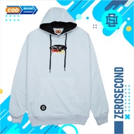 ZERO SECOND HOODIE PRIA WARNA BURGUNDY JAKET ANIME SIZE M L XL XXL
