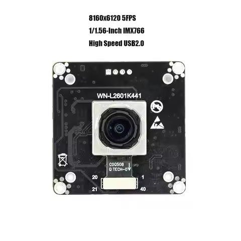 50MP HD 1/1.56-Inch IMX766 USB Camera Module 8160x6120 5FPS AF 84.4° for Conference, Live Streaming 