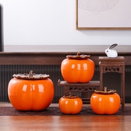 Plastic Jar Persimmon Shape Storage Jar Household Small Jar Savings Jar Tea Container Tea Storage