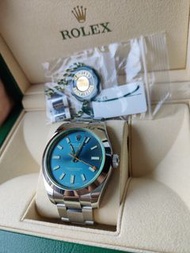⚡已停產⚡剛上完行⚡ Rolex 勞力士 Milgauss 綠玻璃 閃電針 116400GV 2018 年尾Full Set 連白牌 藍面Oystersteel Blue Dial. Not tudo