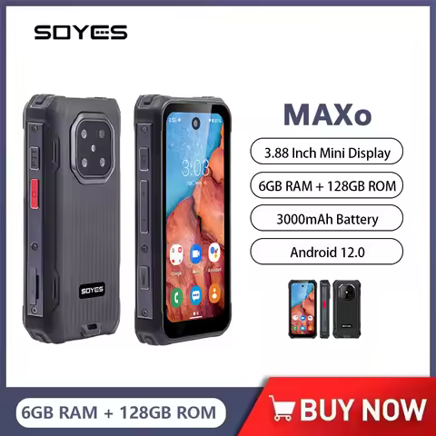 SOYES MAXo Rugged Mini Smartphone 6GB+128GB 3.88 Inch Octa Core Android 12 Dual Cards 4G Mini Mobile