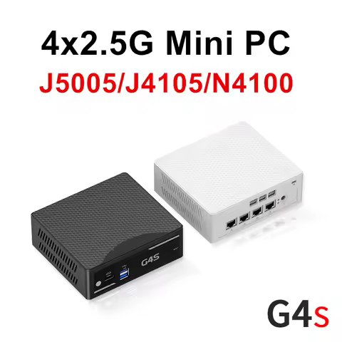 Topton 4x2.5G LAN Firewall Mini PC Intel J5005 J4105 N4100 4 Cores NAS Computer MSATA+2.5 inch SATA 