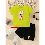 DC CHILDREN'S CLOTHES SPONGEBOB BESTIE SUITS BOYS' CLOTHES SET BESTIE SPONGEBOB