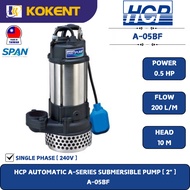 HCP AUTOMATIC A-SERIES SUBMERSIBLE PUMP [ 2".0.5HP.200L/M.10M ] A-05BF