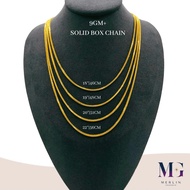 Merlin Goldsmith 22K 916 Gold Solid Box Chain (9GM+)