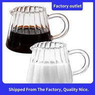 2 Pcs Glass Pitcher, Wave Shaped Glass Creamer Pitcher, Glass Tea Pitcher, Coffee Milk Creamer Pitch
