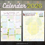 calendar 2026(Wall Poster Size A3 ; Matte Art Paper)