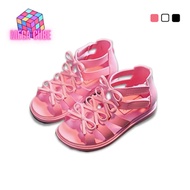 【M&C】 Girl's shoe Girl's sandals girl's bow soft sole shoes Princess peep toe Baby Beach Kids Shoes