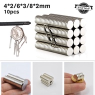 10pcs Strong Magnet Round Magnet Sheet 4*2mm 6*3mm 8*2mm Iron Absorbent