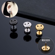 Smiley face earrings for men and women with piercing motifs 2024 fashion