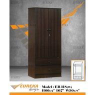EUREKA 2.5ft 2 Doors Wardrobe Drawers / Almari Baju (Deliver & Installation Klang Valley) EB