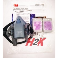 Mask 3m 7502 Half Facepiece Respirator + Filter P100 7093CN