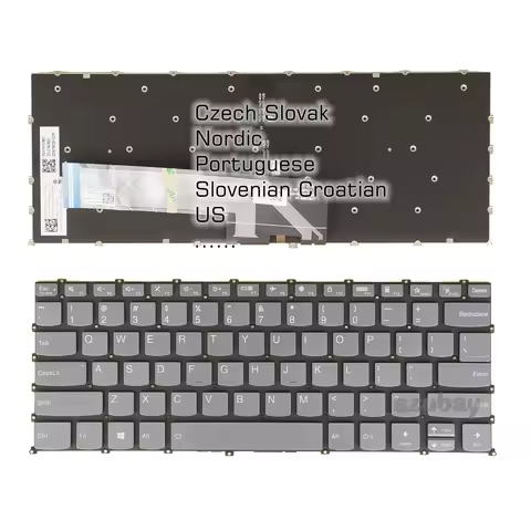 DMH US CZ SK NE PO SV Keyboard For Lenovo PR4SB-CZH-SLK PR4SB-NOD PR4SB-POR PR4SB-SLE PR4SB-US LCM19