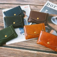 真皮零錢卡片包 X1023 黑/咖啡/藍/黃棕V/紅棕V/綠V