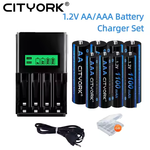 CITYORK 1.2V AA+AAA rechargeable batteries AA 3000mAh AAA 1100mAh aa 2A Battery aaa nimh battery and