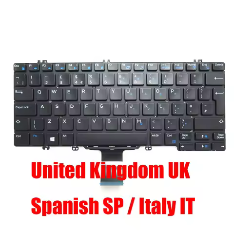 IT SP UK Keyboard For DELL For Latitude 5289 7389 7390 2-in-1 5280 5288 5290 7280 7290 7380 7390 02G