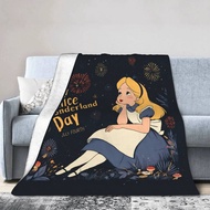 Alice In Wonderland  Knitted Blanket  Plush Throw Blanket Bed Sofa Decoration Soft Warm Bedsprea,
