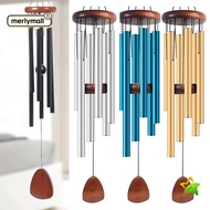 MERLYMALL Metal Tubes Windchime, Aluminum Zen Atmosphere Aluminum Wind Chimes,  Pendant 6 Rods Large