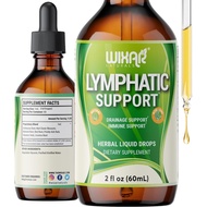WIXAR Lymphatic Drainage Supplements Drops | 7 in 1 Herbal Lymph System Support Liquid | Immune Supp