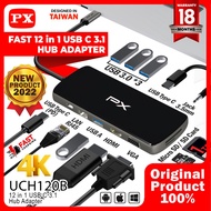 PX UCH120B Hub Converter Type C 3.1 Macbook Laptop HDMI USB 12 in 1 PX UCH120B Type C 3.1 Hub Conver